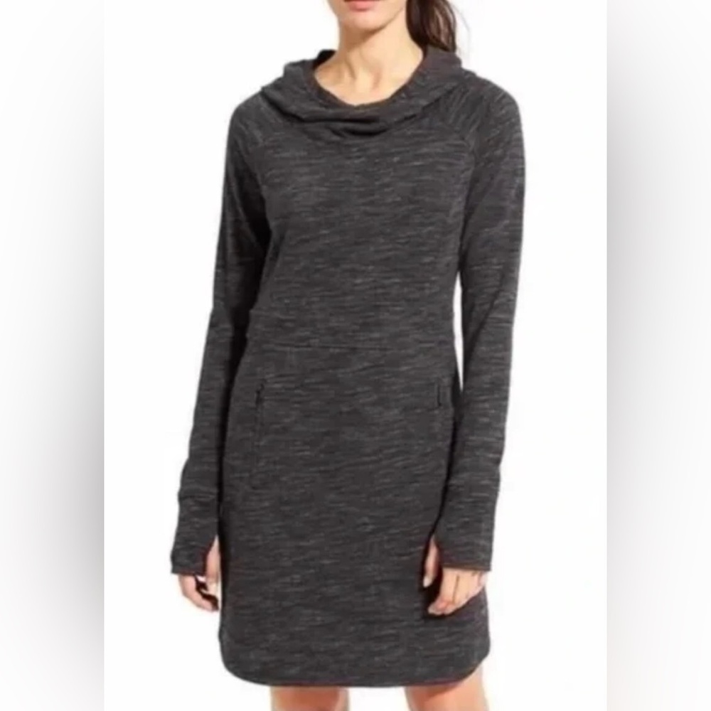 NWOT Athleta Power Down Dress Heather Black